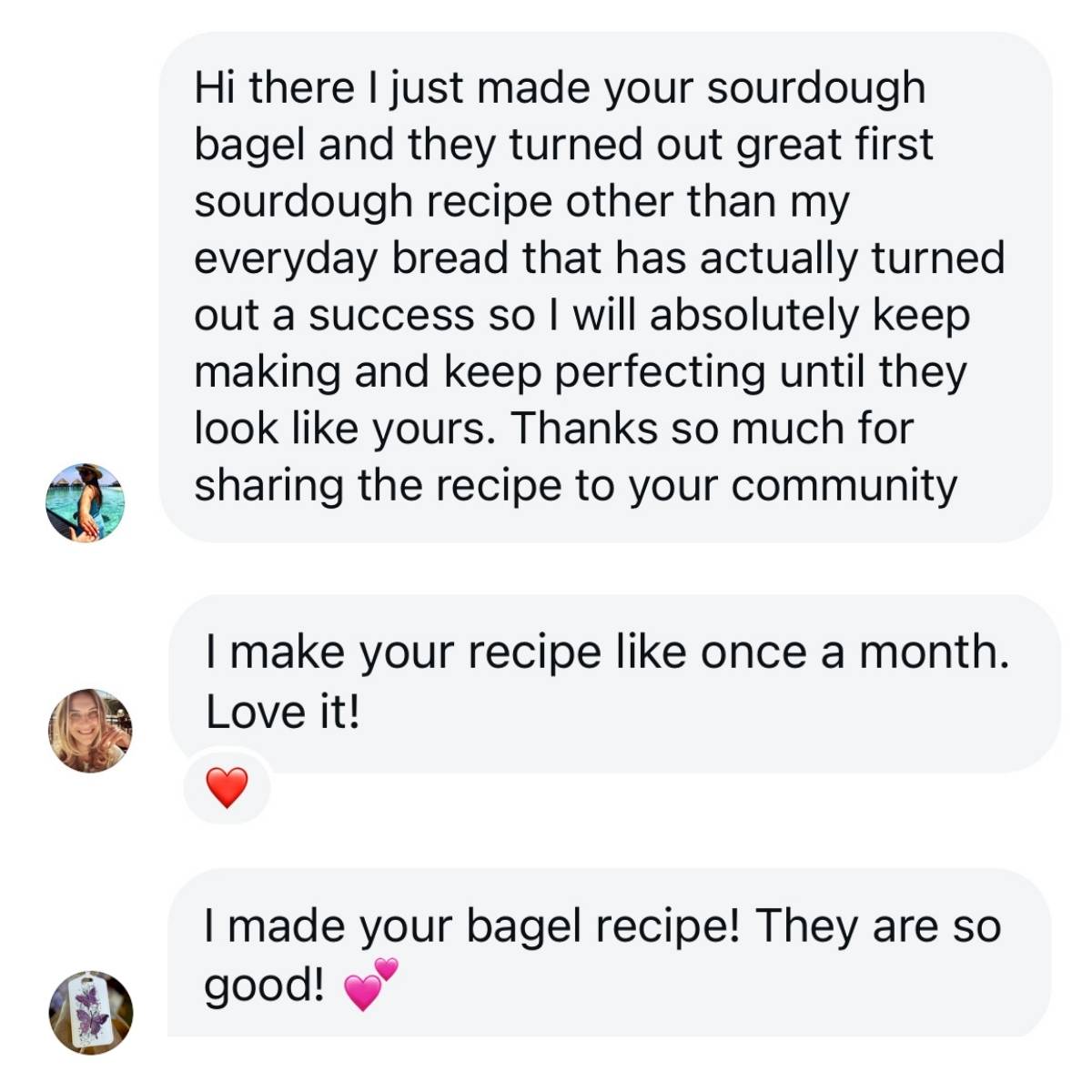 positive reviews from followers who have tried Leaf and Loaf Bagel Recipe
