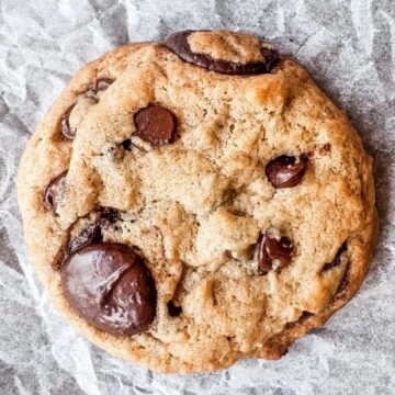 Bakery Style Sourdough Double Chocolate Chip Cookies