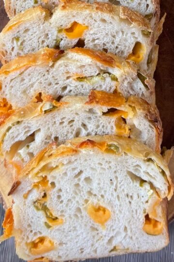 Cheddar Jalapeño Sourdough Bread