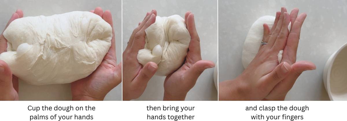 Final shaping the dough caddy clasp method