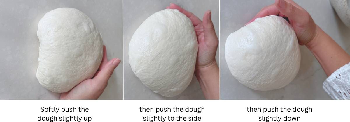 Pre shaping the dough using your hands (2)