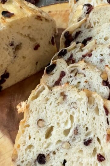 Walnut Cranberry Sourdough Bread