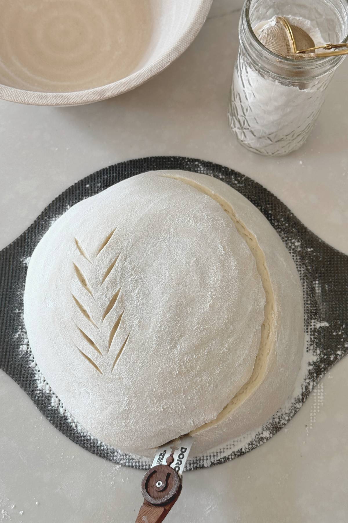 using a lame to make one or more deep scores