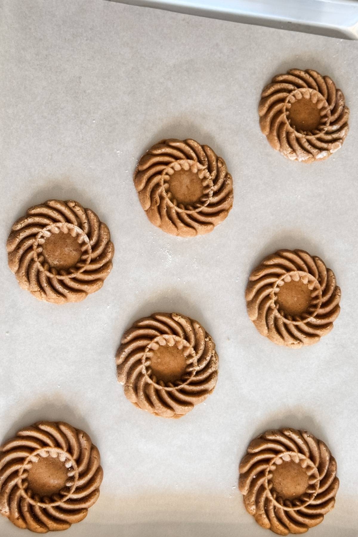 gingerbread cookies on a baking sheet
