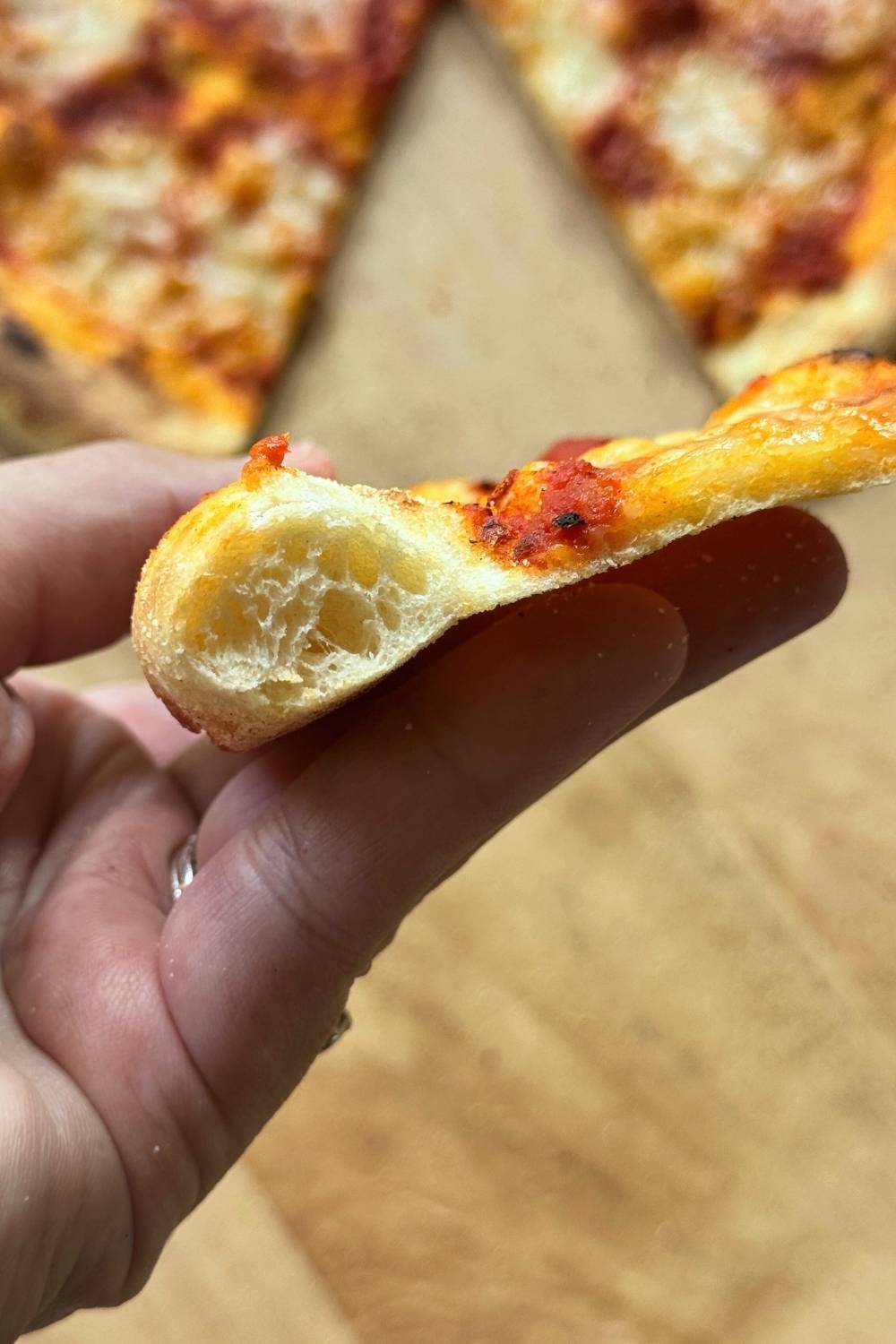 crust ofhomemade pizza dough