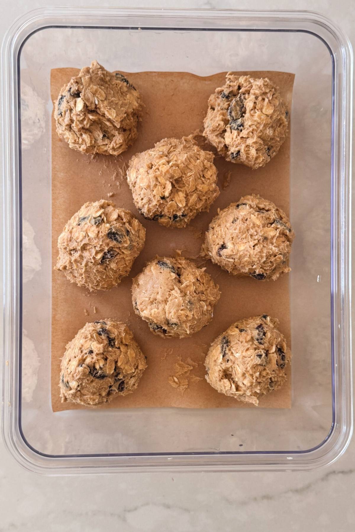 chilling oatmeal raisin cookie dough