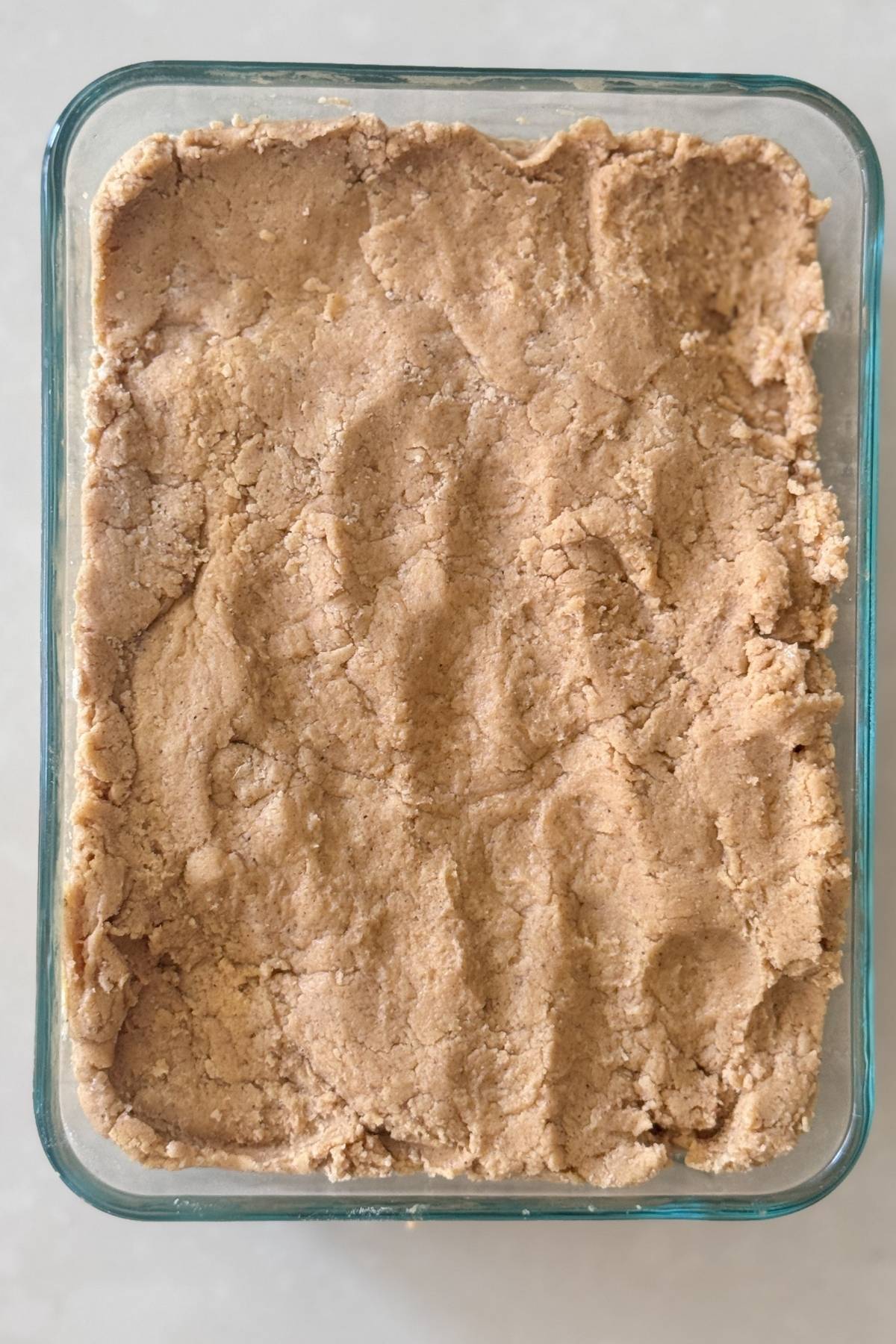 Gingerbread molded cookies dough ready to be chilled
