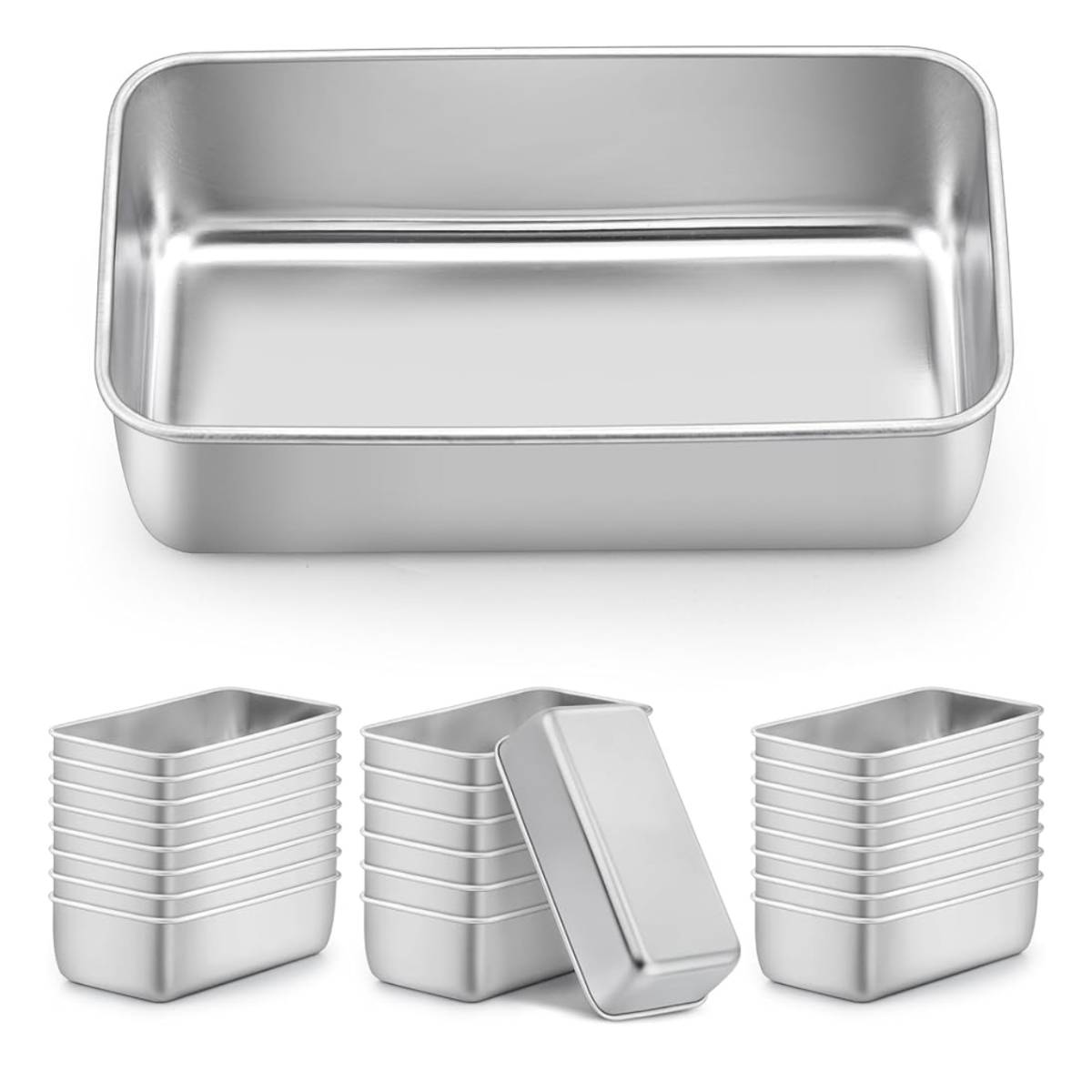 stainless steel loaf pans for the two pan method