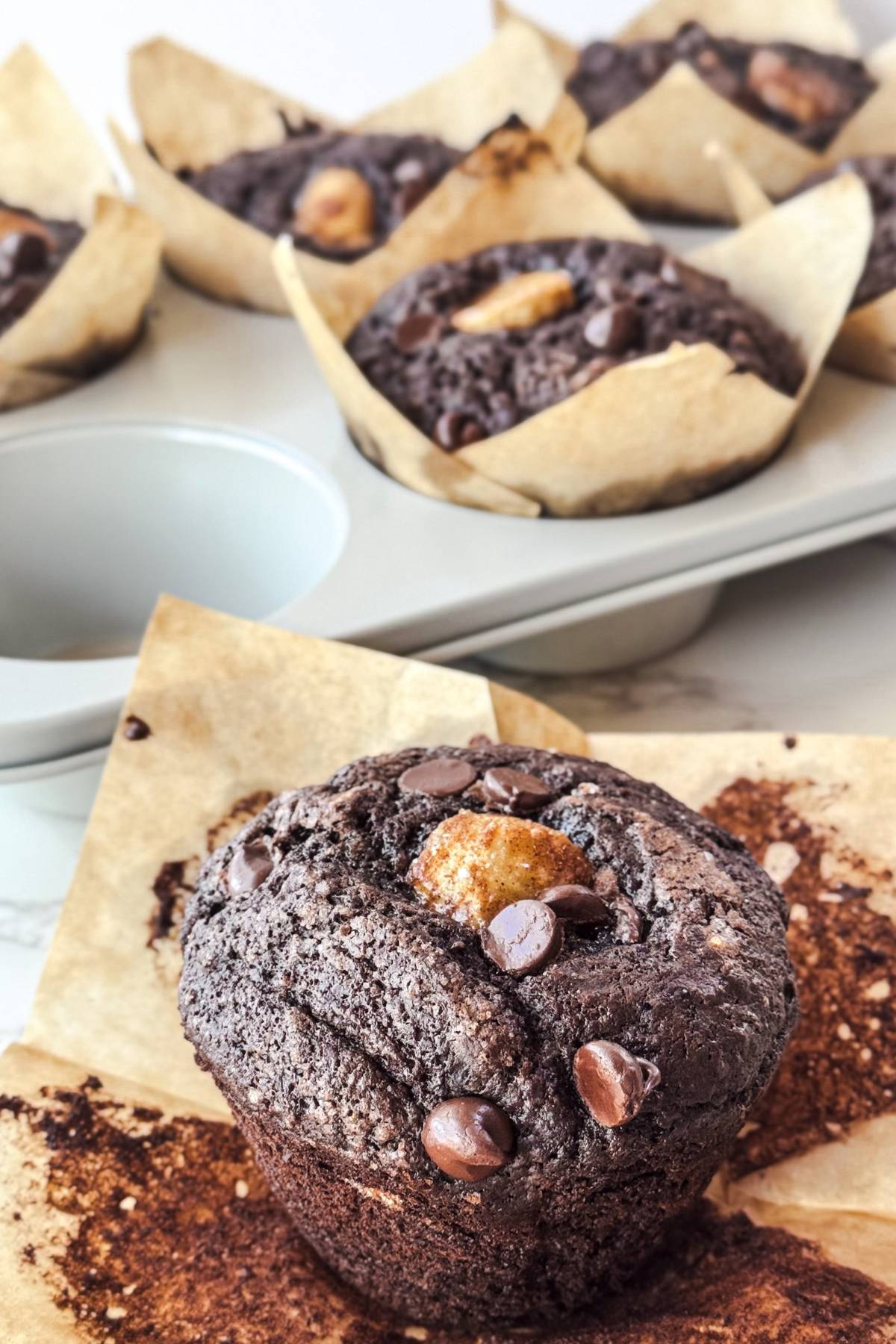 Chocolate banana muffin