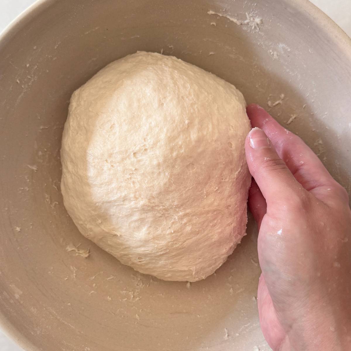 smooth ball of pizza dough
