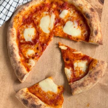 sourdough pizza and slices