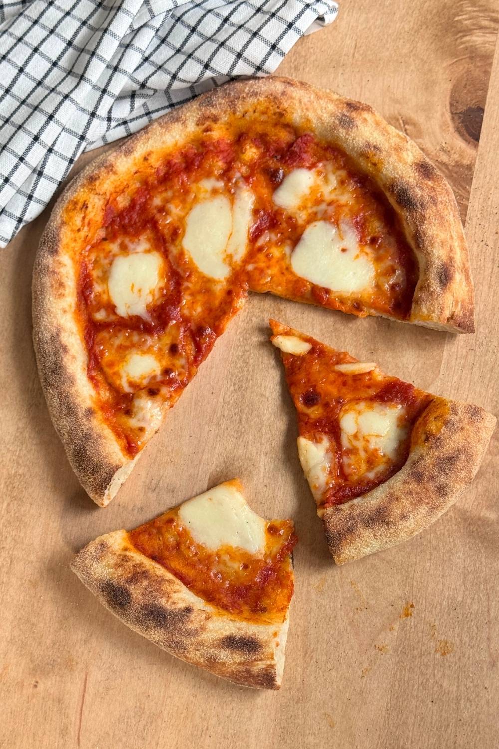 sourdough pizza and slices