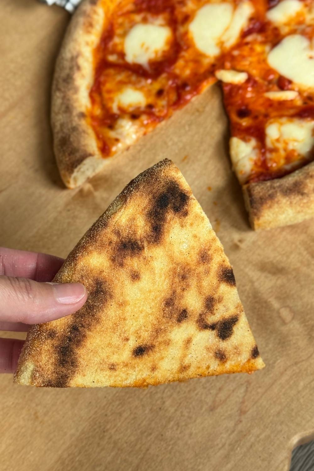 perfectly baked sourdough pizza crust