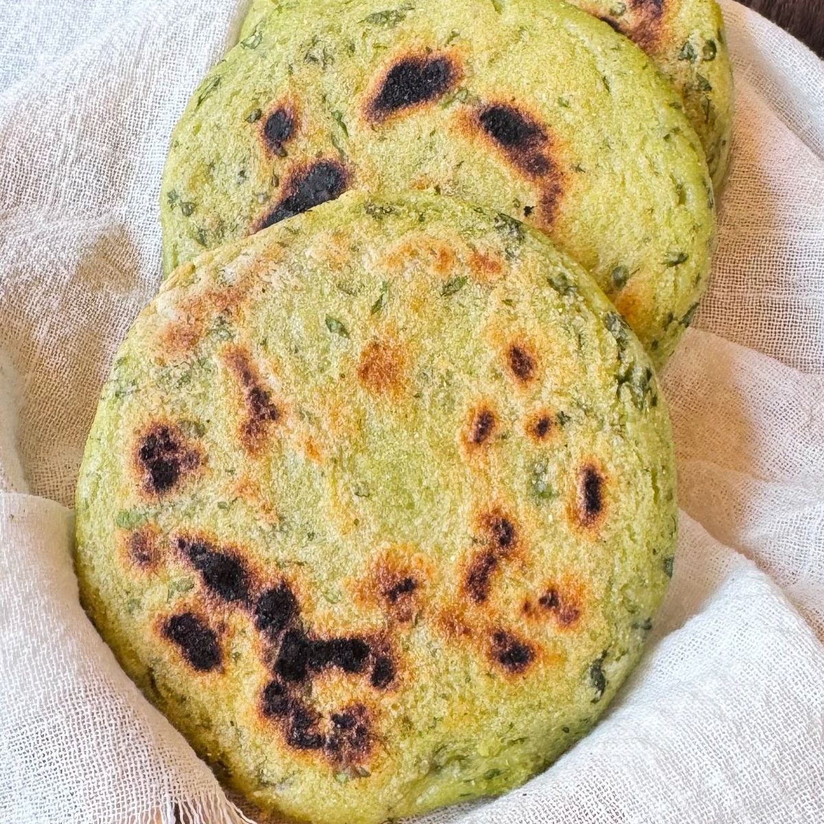 Spinach Arepas