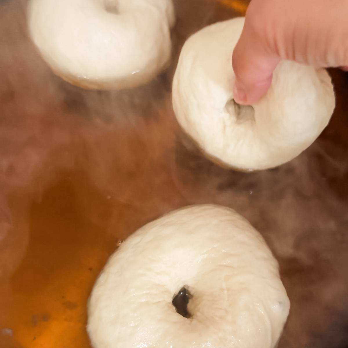 boiling bagels