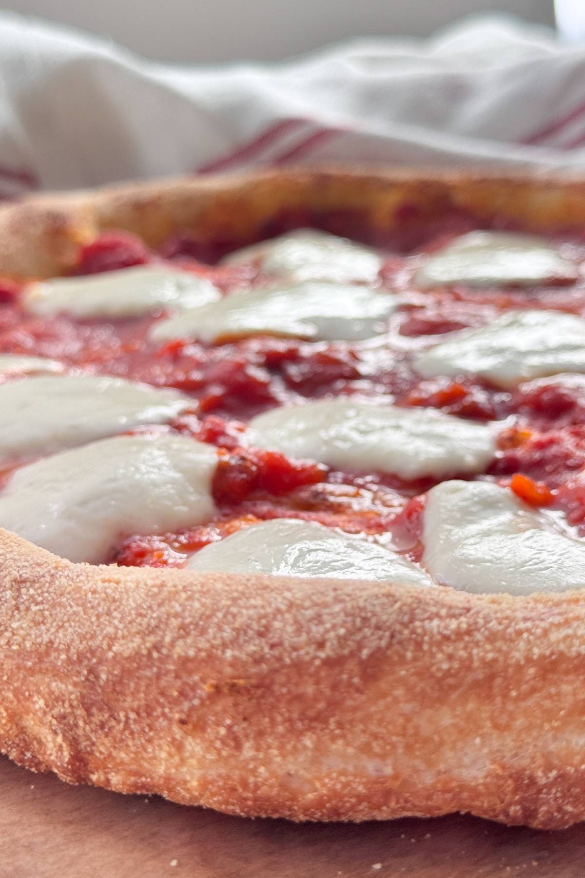 homemade pizza closeup