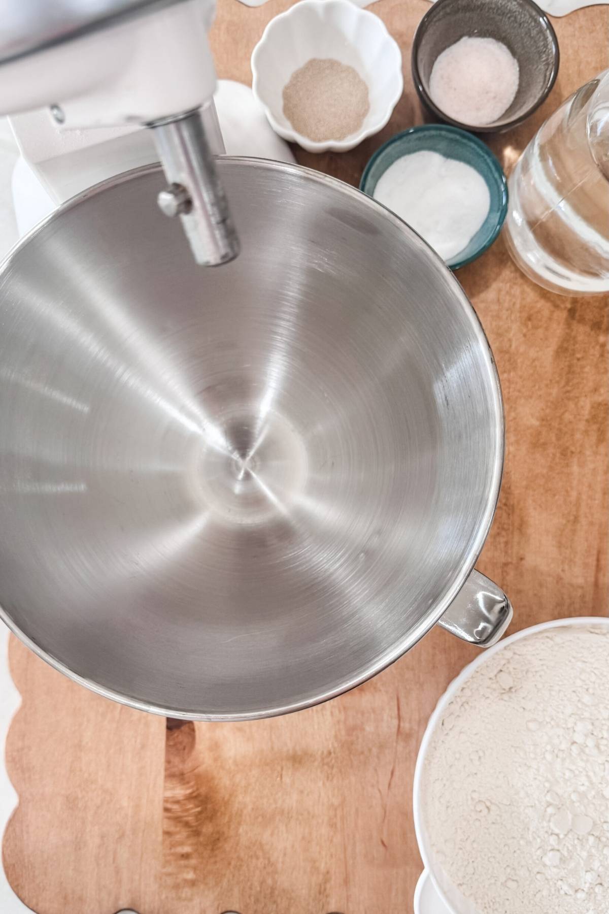 ingredients for Homemade Plain Bagels