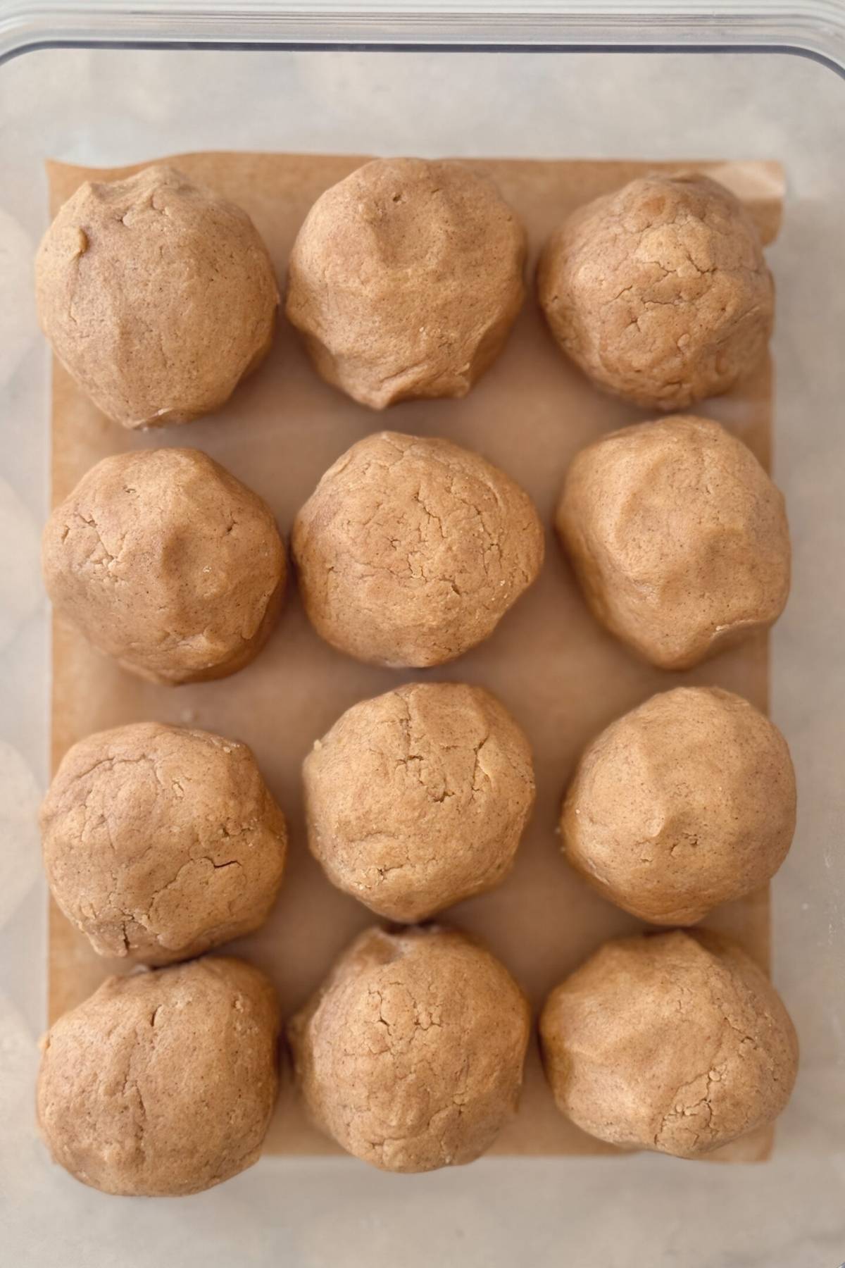 snickerdoodle cookies ready to be chilled