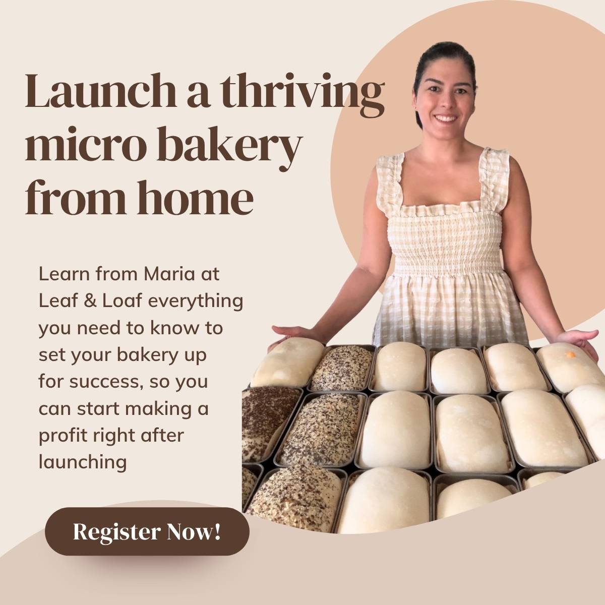 call to action to purchase leaf and loaf course on how to launch a micro bakery