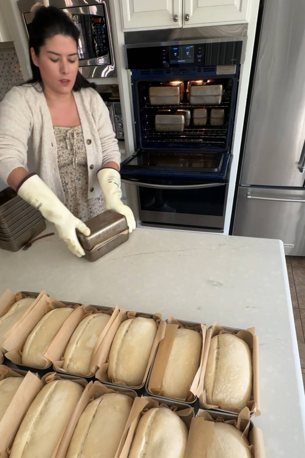 maria baradell bakes using the two pan method