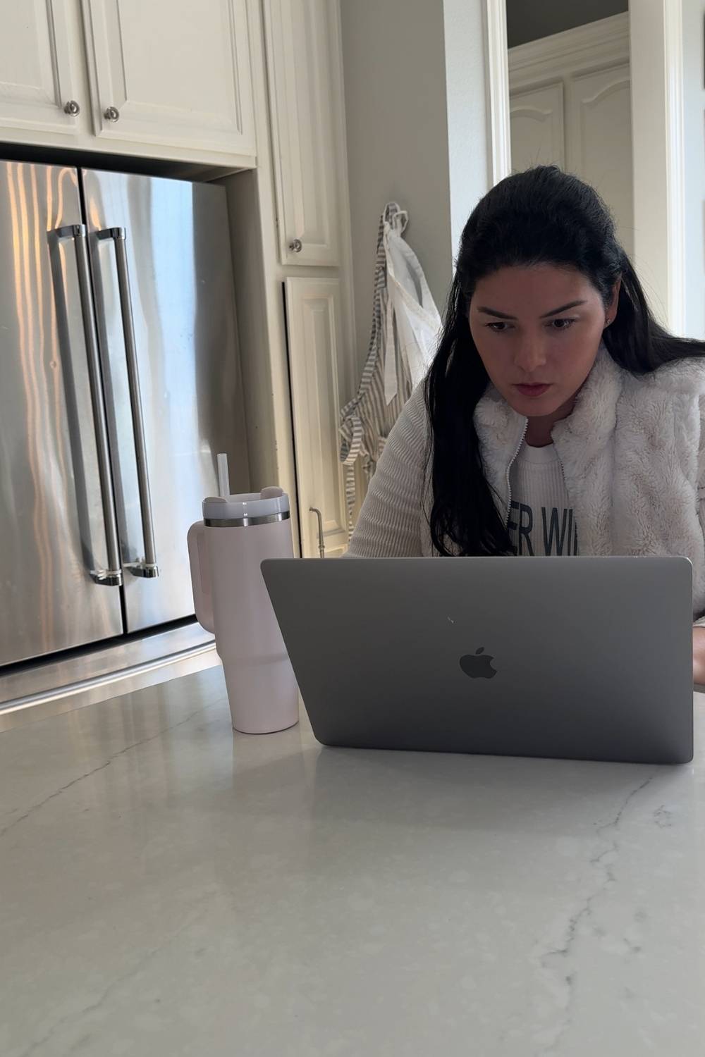 baker doing admin work