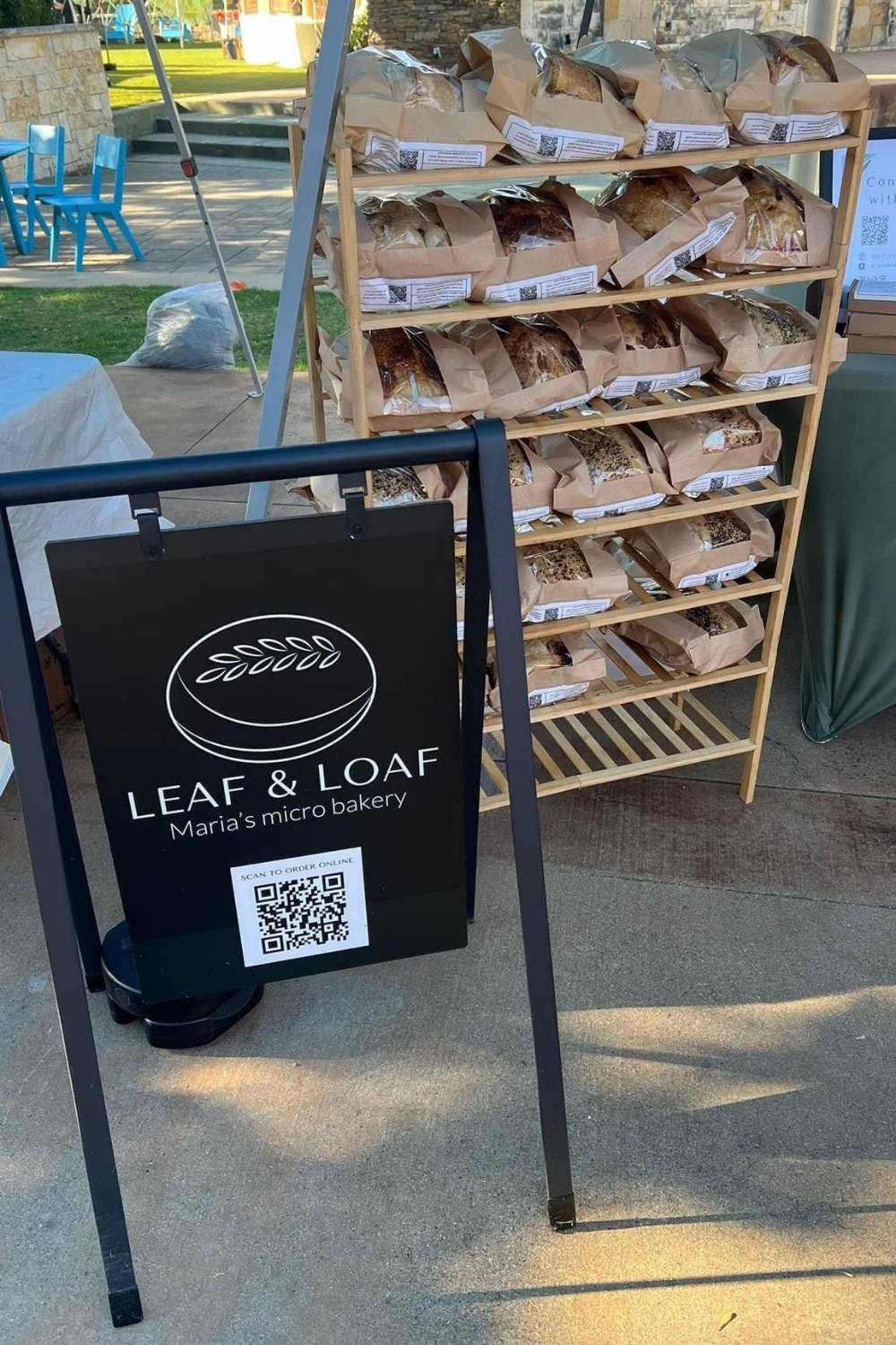 leaf and loaf at a market
