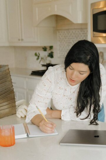 baker doing admin work