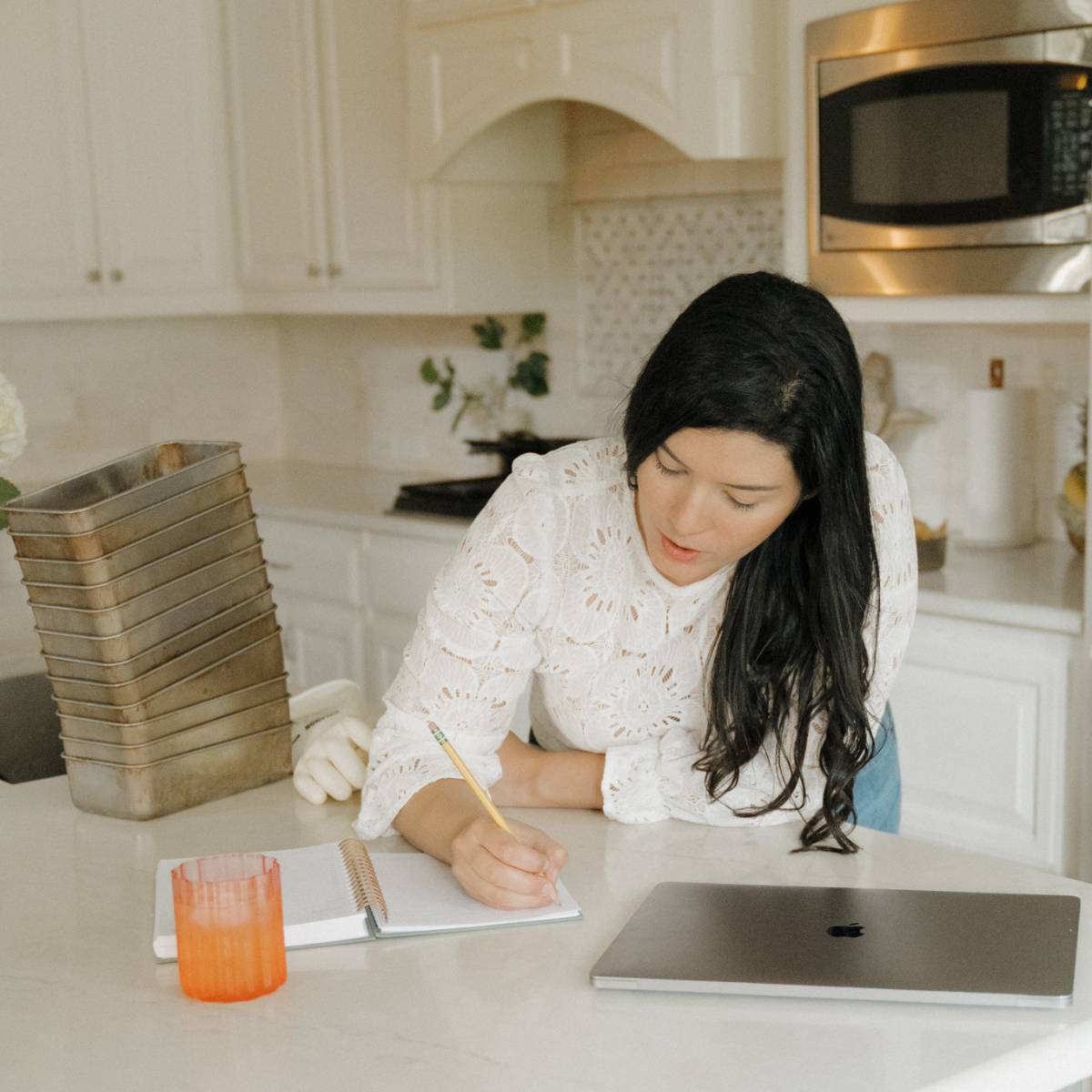 baker doing admin work