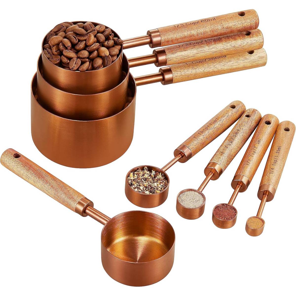 cups and spoons set