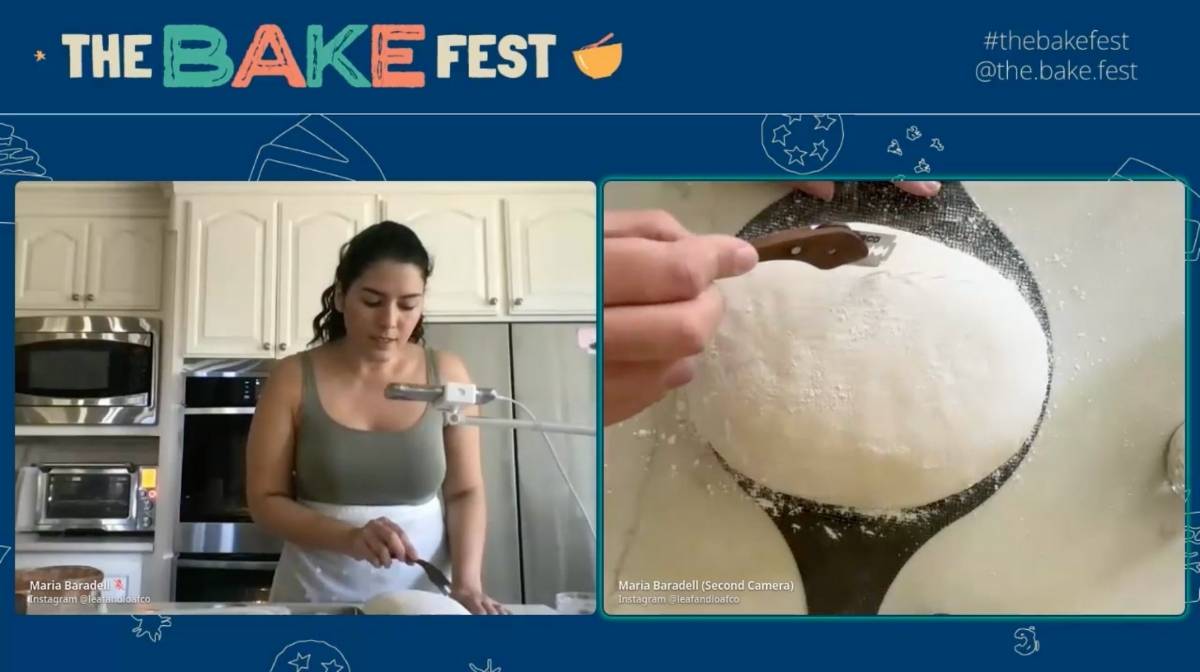 maria teaching a sourdough workshop online