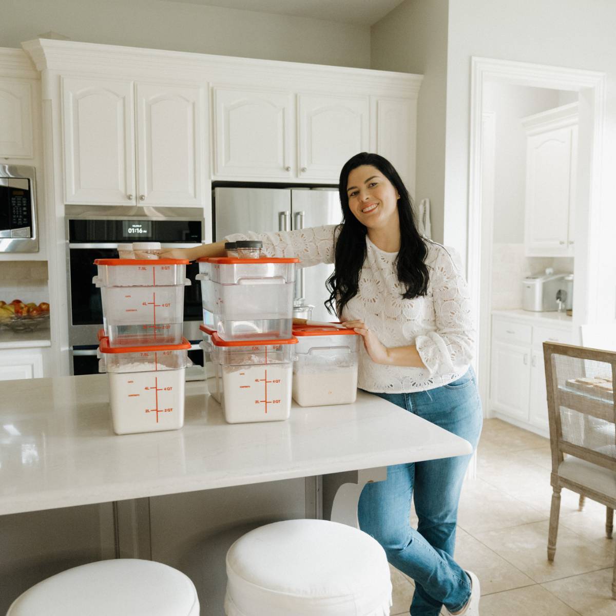 Maria Baradell and her ingredients