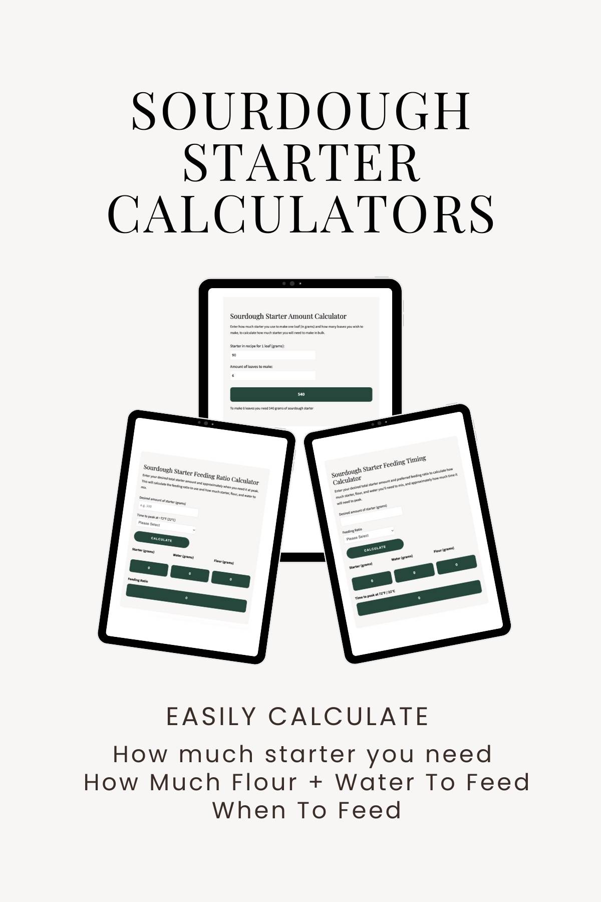 Sourdough Starter Calculators Call to action