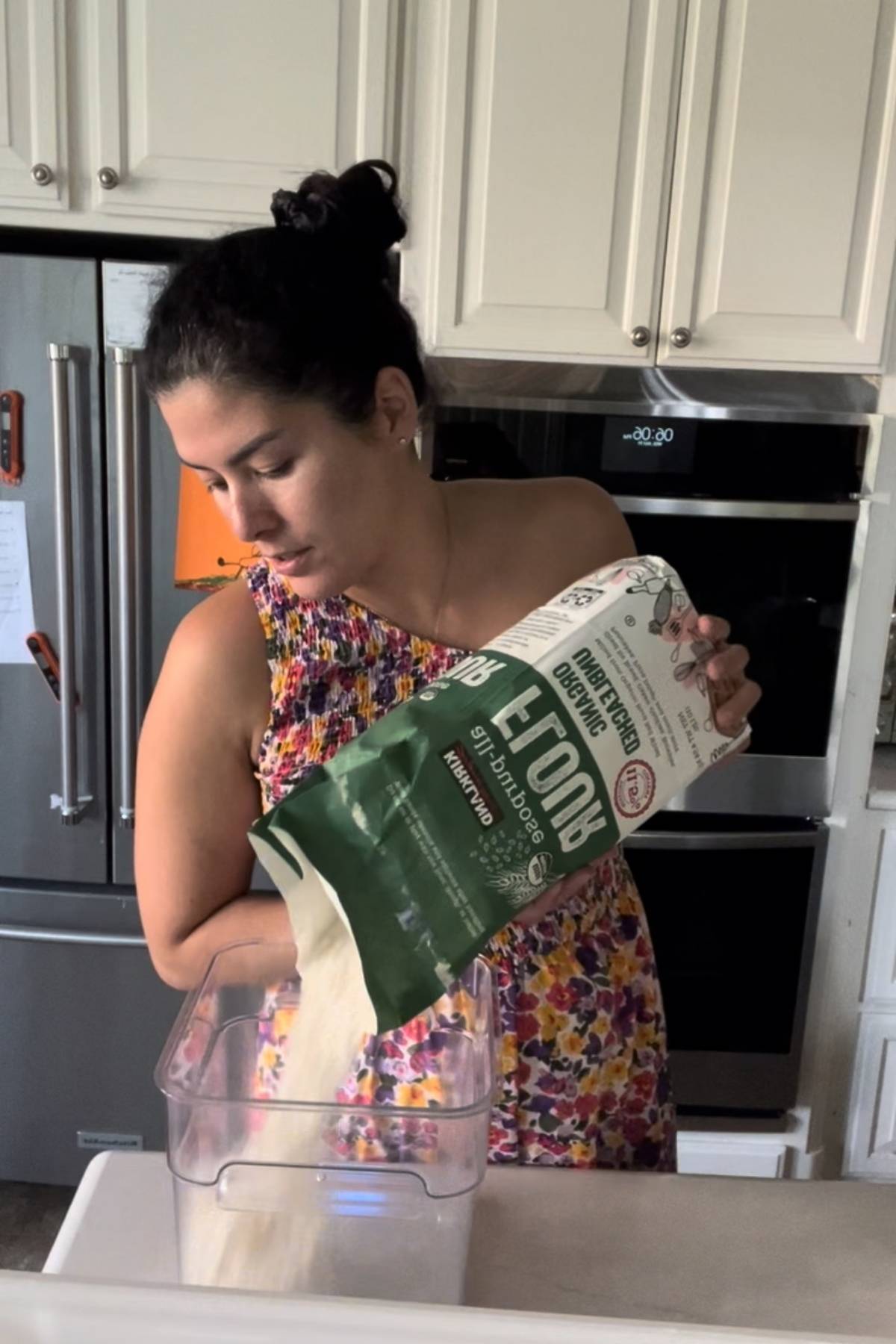 Maria measuring flour