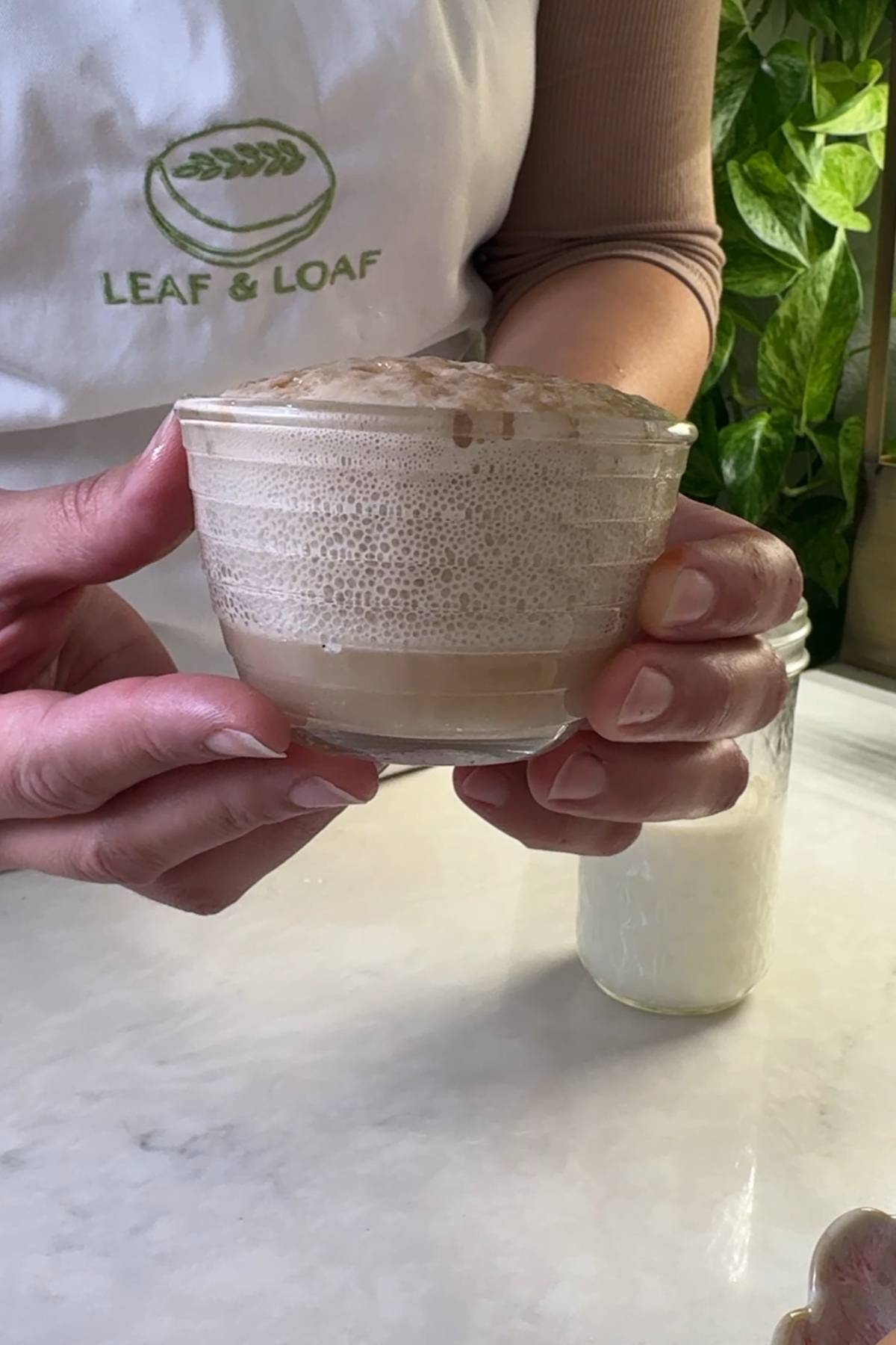 blooming the yeast for Yeast Pan de Jamon