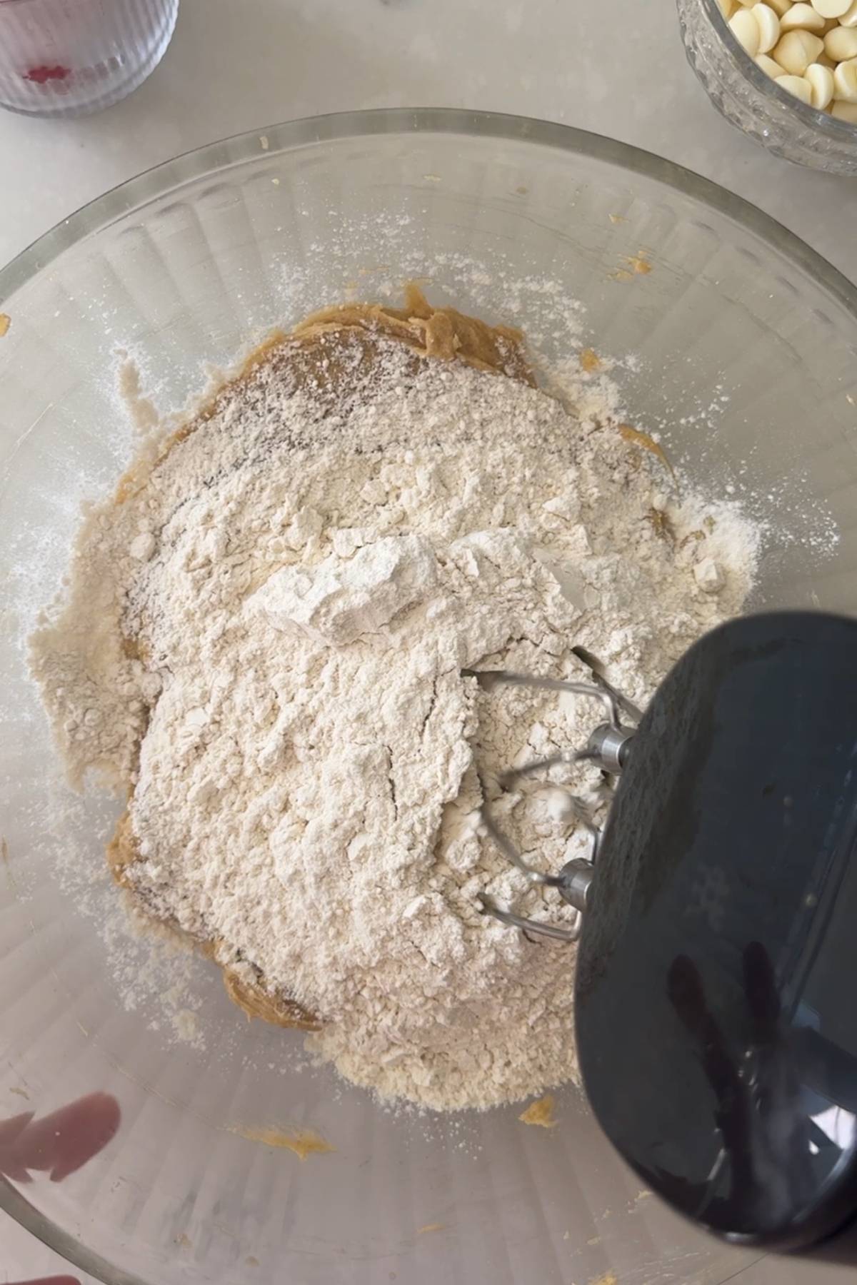 incorporating the dry ingredients