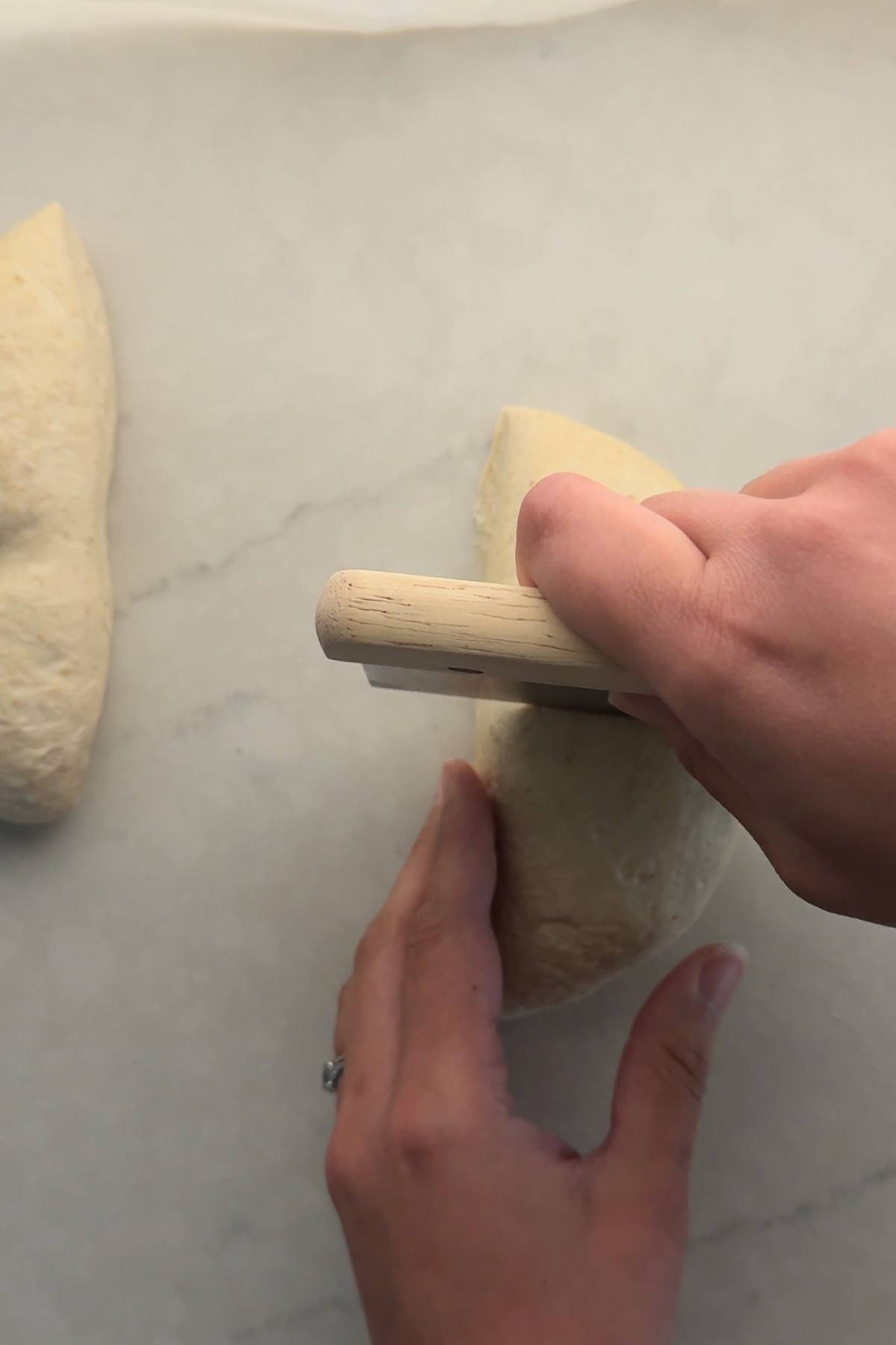 Cut the dough into 8 pieces